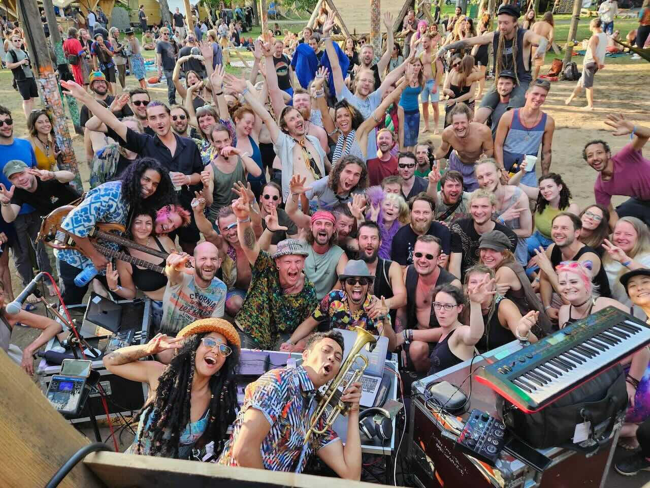 Mantravine featured at Singapore festivals Mantravine live band playing immersive electronic world music in Singapore club